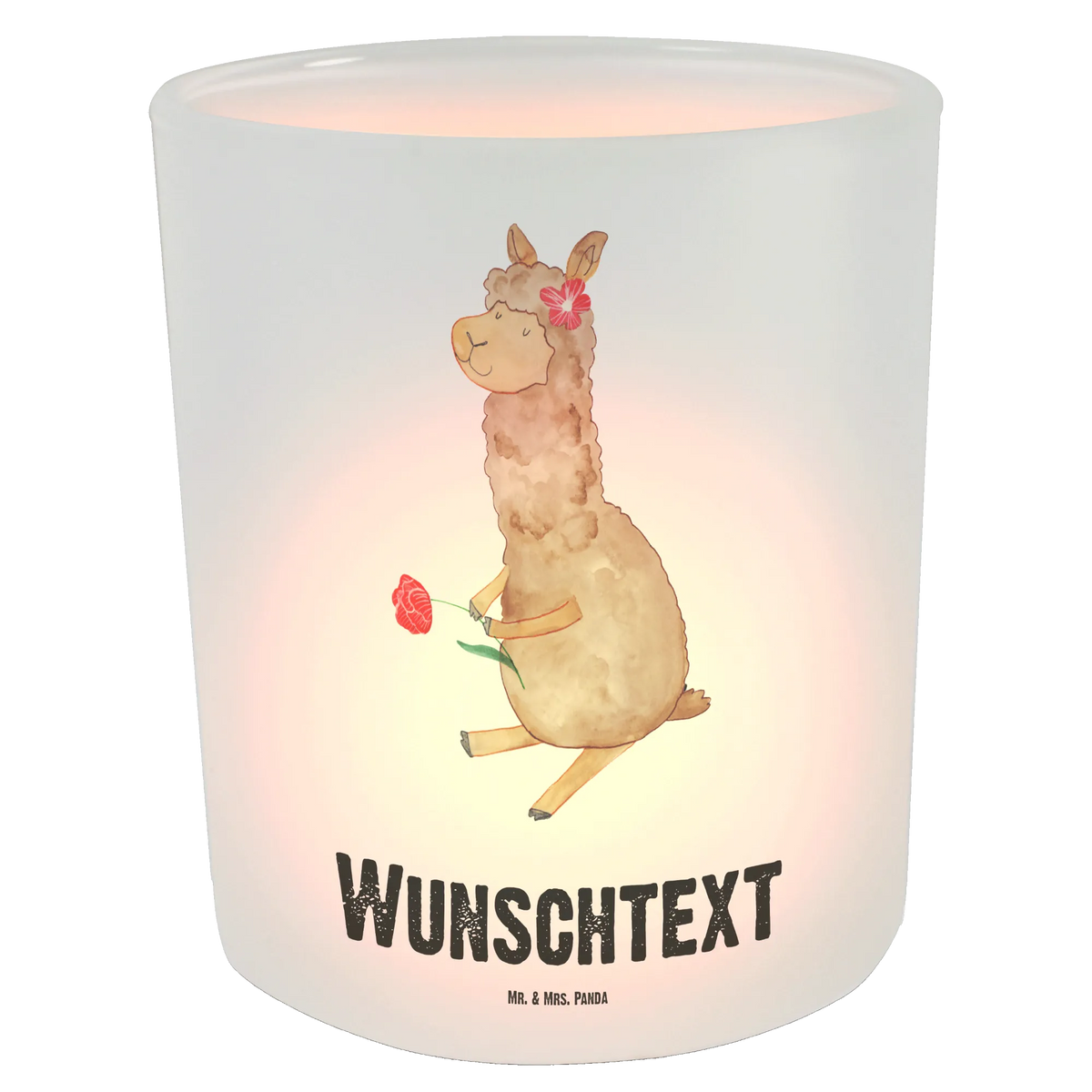 Personalised lantern alpaca flower alpaca, llama, pako, camel, Peru, animal, favourite animal, llamas, Alpaca, flower