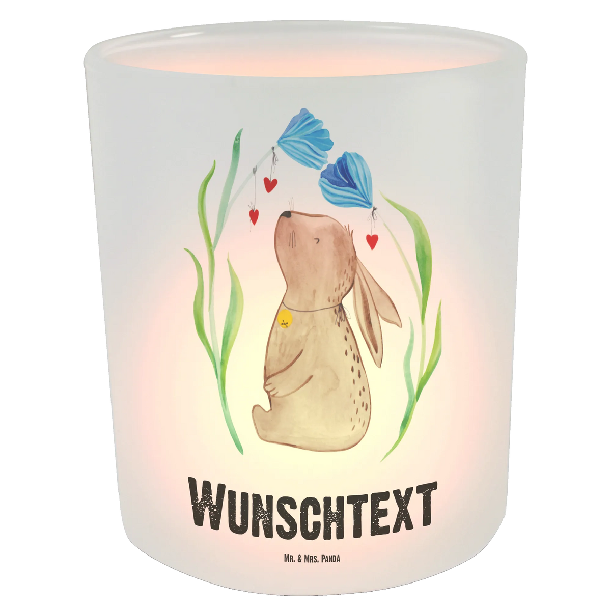 Personalised lantern Hare flower Easter, Easter bunny, Bunny, child, pregnancy, baptism, christening gift, birthday, child's birthday, first child, rabbit, dreams, hope, birth