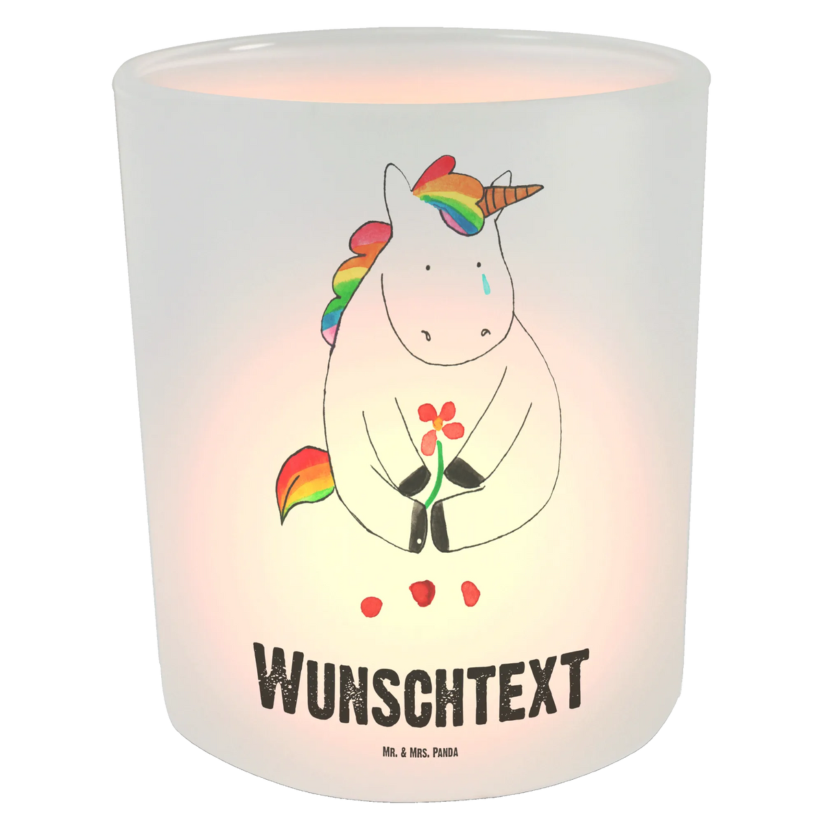 Personalised lantern unicorn Sad unicorn, unicorns, glitter, friends, love, Friendship, flower, consoling, Unicorn, greeting card, grief