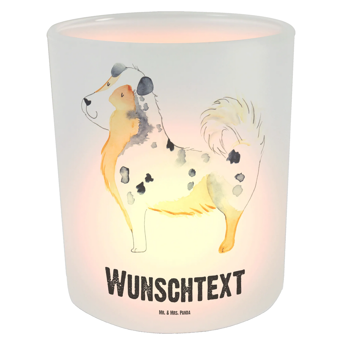 Personalised lantern Dog Australia Shepherd dog, mutt, hound, woof, dog mama, dog breed, love dogs, love for dogs, dog decorative items, bag with dog print, funny gifts for dog owners, what do you give a dog lover, Christmas gifts for dogs, gifts for dogs, dog sayings, Shepherd, Dog, Dog love, Saying, Australia Shepherd, Sayings, Family dog