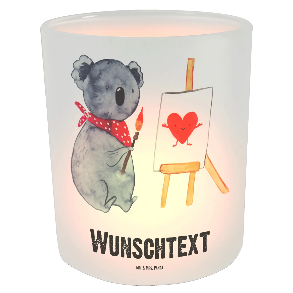 Personalised lantern Koala bear Artist Koala, drawing, love, proof of love, love gift, artist, feelings