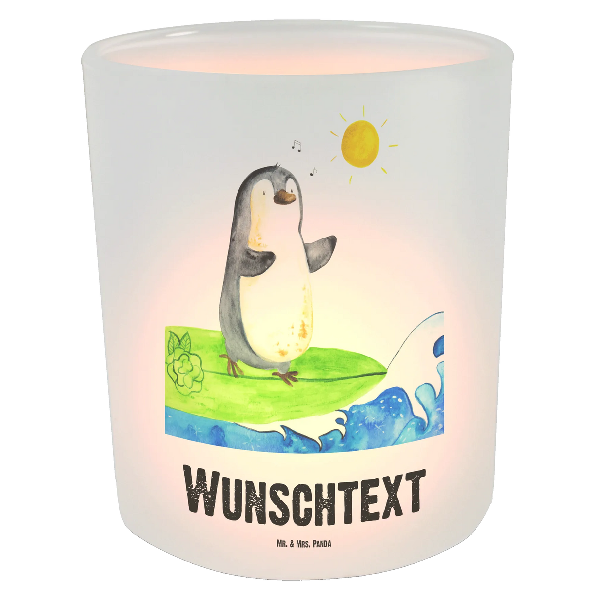 Personalised lantern Penguin surfer Penguin, North Pole, Winter, Penguins, waves, surfers, Hawaii, holidays, Portugal, surfing, wave riding, penguins