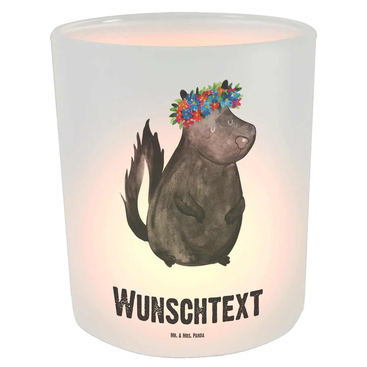 Spersonalizowany lampion skunks dziewczynka Stinktier, Skunk