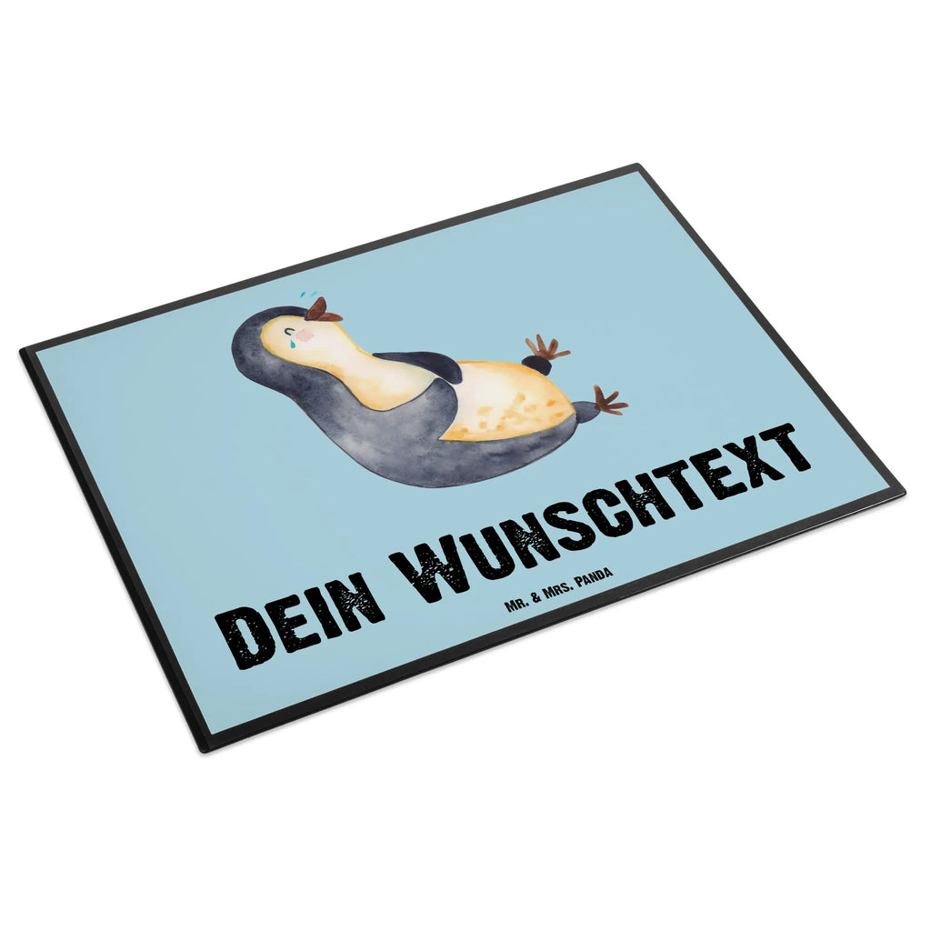 Personalisierte Schreibtischunterlage Pinguin lachend Schreibtisch Unterlagen mit Namen, Personalisierte Schreibtischauflage, Personalisierte Schreibtisch Unterlagen, Personalisierte Schreibunterlage, Selbst gestalten, Schreibtischauflage mit Namen, Namensaufdruck, Schreibunterlage mit Namen, Namenspersonalisierung, Pinguin, Fröhlich, Pinguine, Lachen, Optimismus, Humor, lustiger Spruch, Fröhlichkeit
