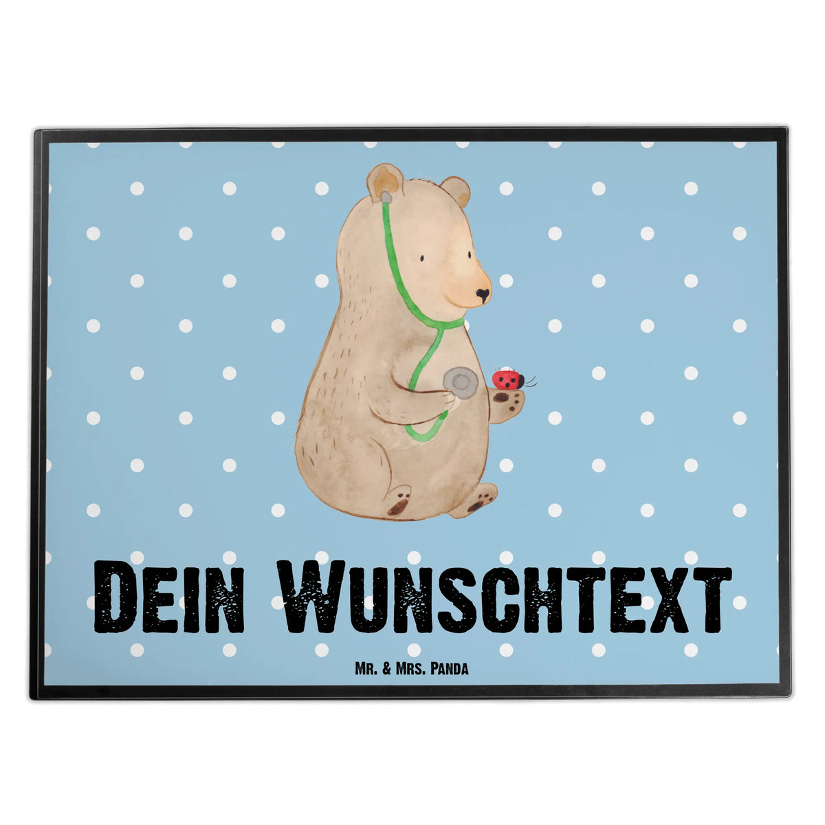Personalised desk pad bear Physician bear, teddy, teddy bear, cuddly toy, Professor, Doctor, Bear