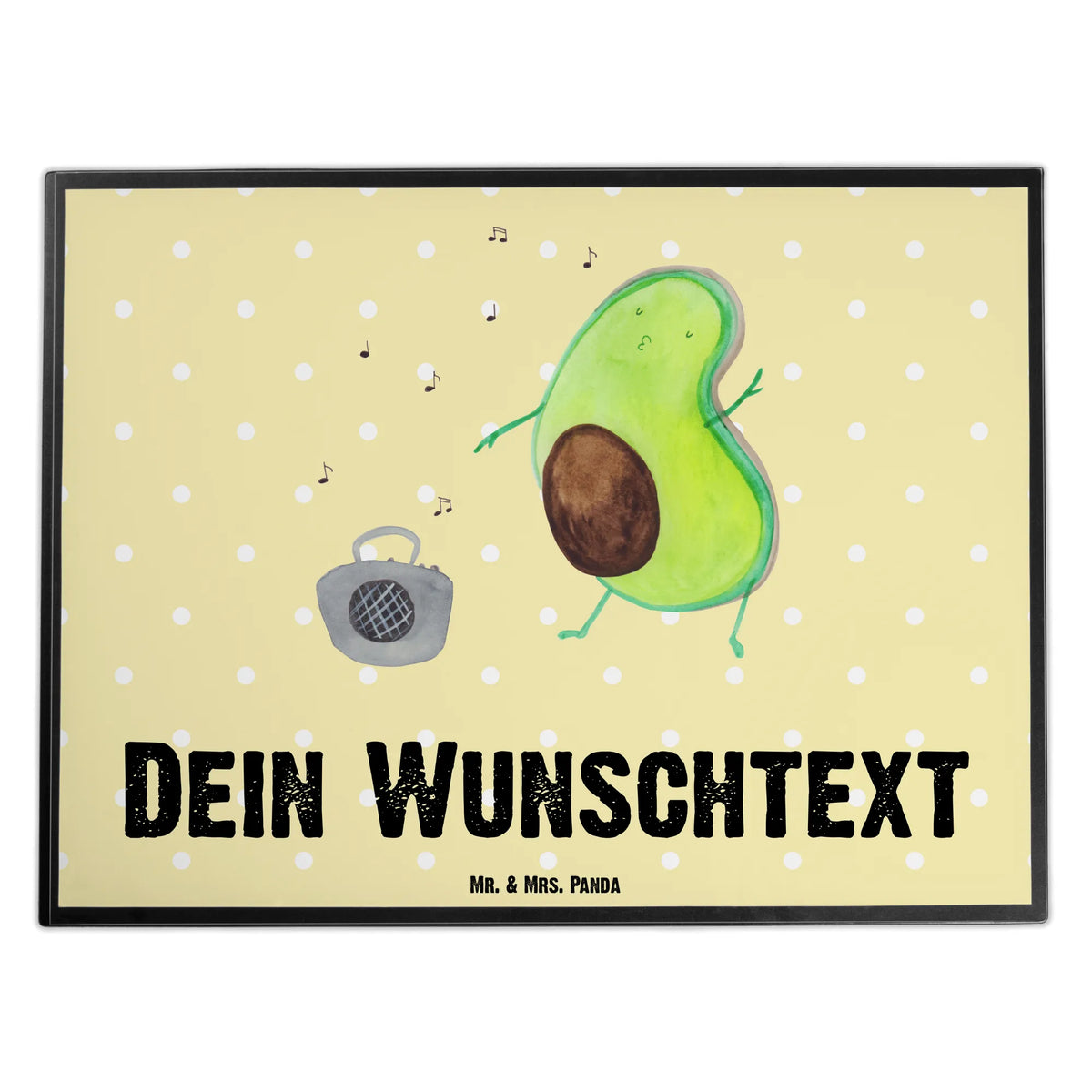 Personalised desk pad avocado Dance vegetables