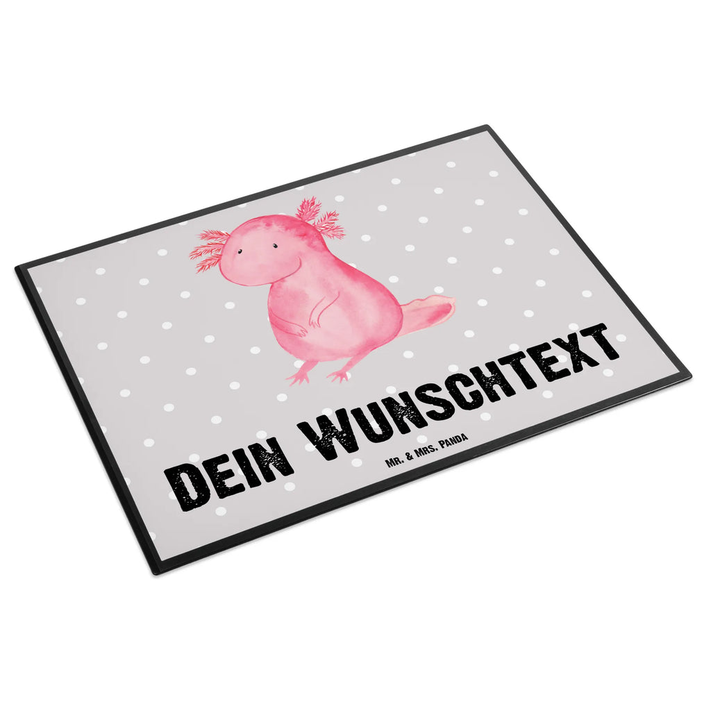Personalisierte Schreibtischunterlage Axolotl Namensaufdruck, Namenspersonalisierung, Personalisierte Schreibtischauflage, Schreibtisch Unterlagen mit Namen, Personalisierte Schreibtisch Unterlagen, Schreibtischauflage mit Namen, Selbst gestalten, Schreibunterlage mit Namen, Personalisierte Schreibunterlage, Axolotl, Molch, zufrieden, Liebe, Freundin, Weisheit, vergnügt, Lebensstil, Lebensweisheit, fröhlich, Axolot