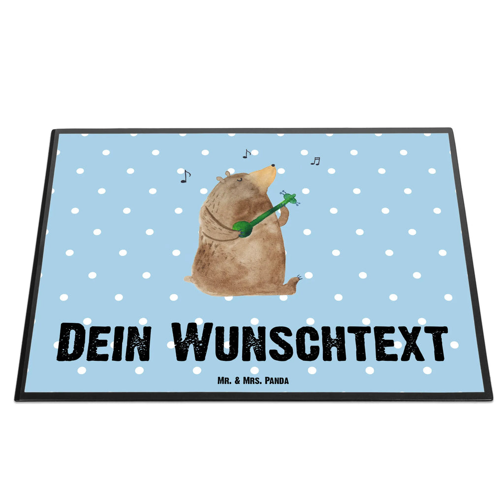 Personalizowana podkładka pod biurko niedźwiedź Gitara Niedźwiedź, Miś, Pluszowy miś