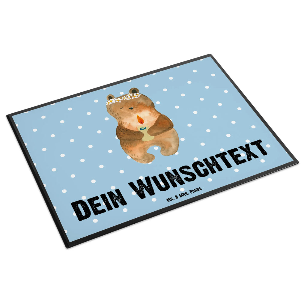 Personalised desk pad bear communion bear, teddy, teddy bear, cuddly toy, communion, baptismal candle, God's blessing, catholic