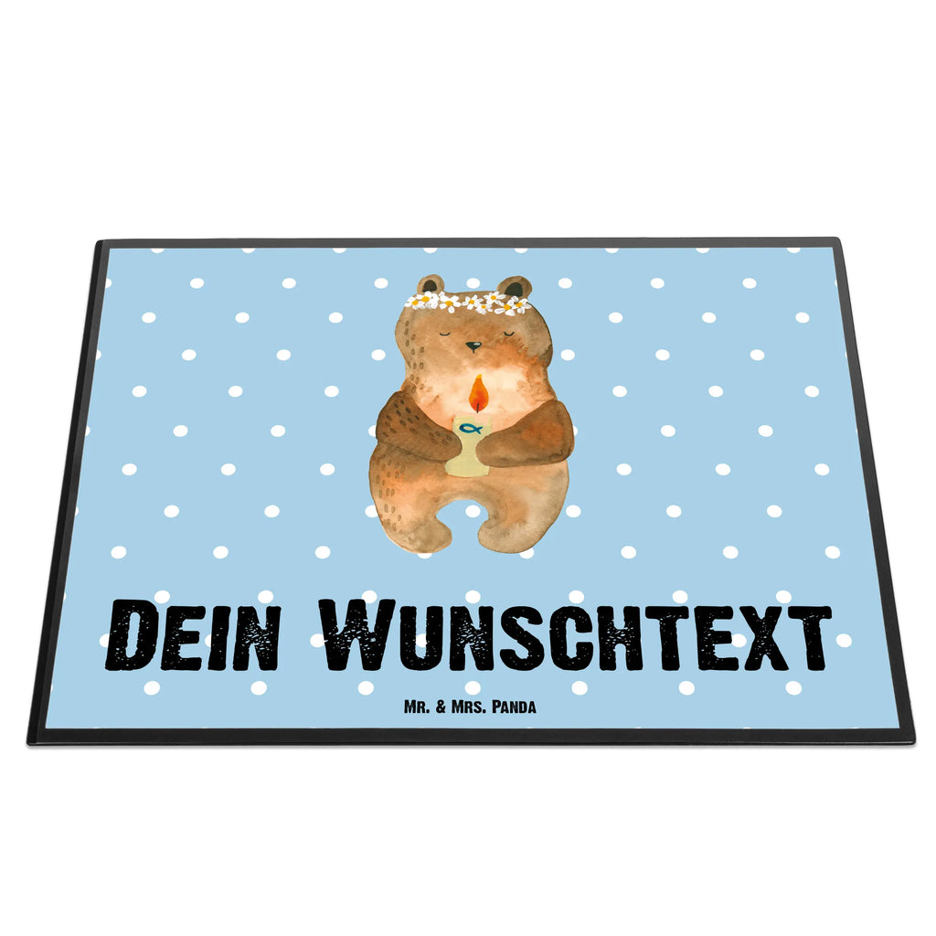 Personalised desk pad bear communion bear, teddy, teddy bear, cuddly toy, communion, baptismal candle, God's blessing, catholic