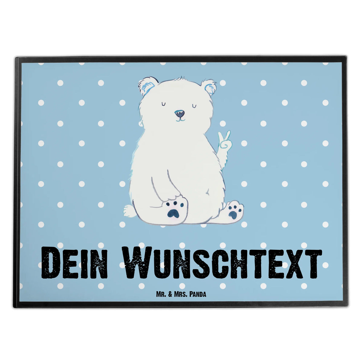 Personalised desk pad Icebear Lazy bear, teddy, teddy bear, cuddly toy, office, Polar bear, home office, relaxing, lazy, work, North Pole, office job, workplace