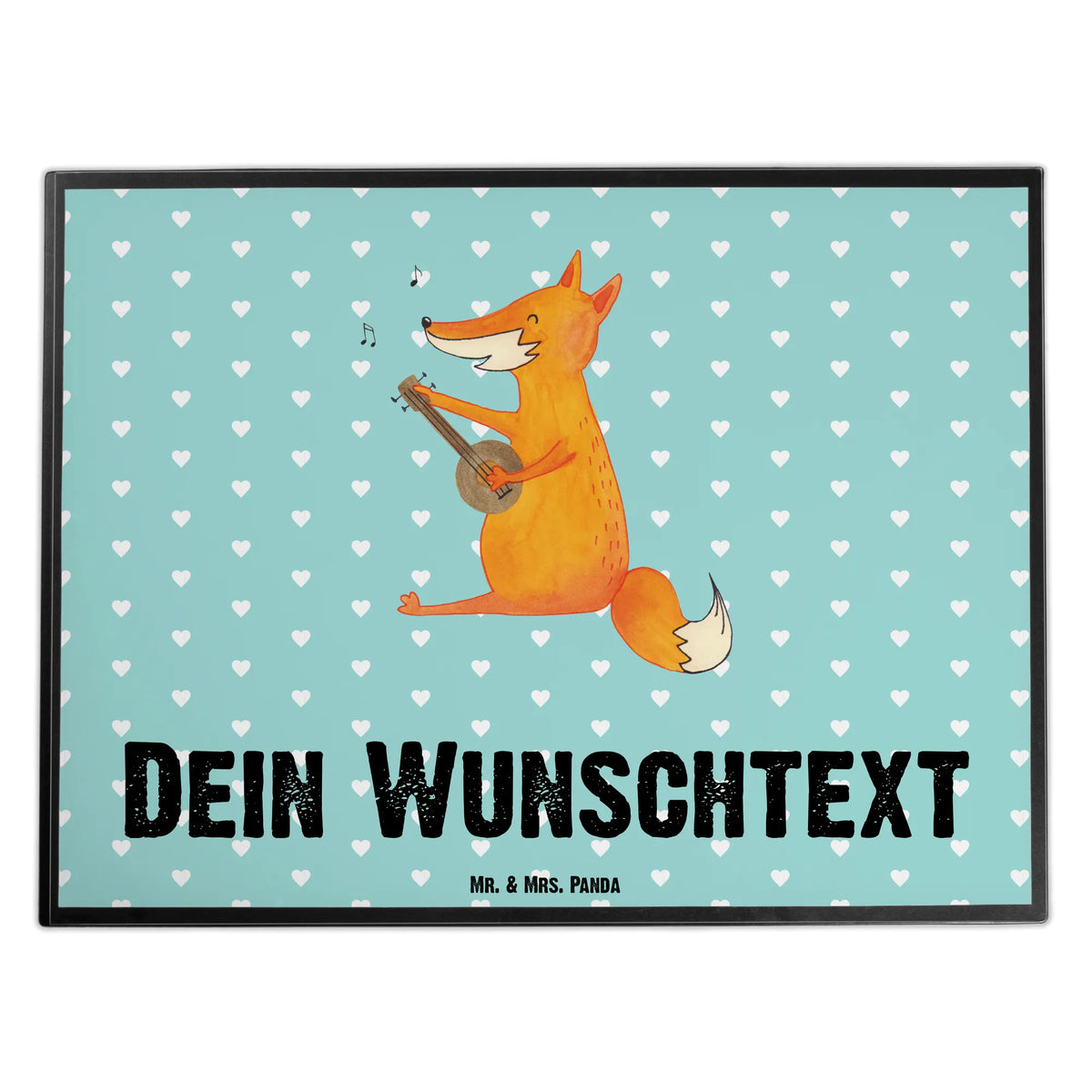 Personalised desk pad Fox guitar fox, foxes, forest wildlife, clever as a fox, animal lover, singer, musician, guitar, Fox, gift musician, music saying