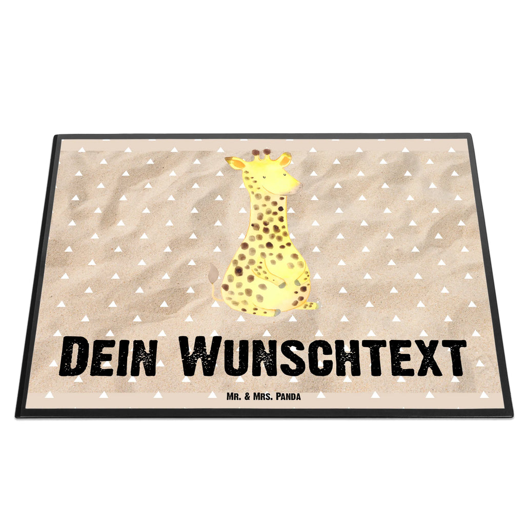 Personalised desk pad giraffe Satisfied Africa, Happiness, Giraffe, Adventure