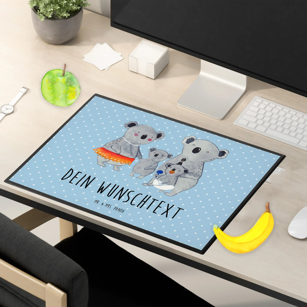 Personalisierte Schreibtischunterlage Koala Familie Schreibtisch Unterlagen mit Namen, Selbst gestalten, Namensaufdruck, Personalisierte Schreibunterlage, Schreibunterlage mit Namen, Schreibtischauflage mit Namen, Namenspersonalisierung, Personalisierte Schreibtischauflage, Personalisierte Schreibtisch Unterlagen, Familie, Vatertag, Muttertag, Bruder, Schwester, Mama, Papa, Oma, Opa, Kinder, Geschwister, Koala, Family, Familienleben, Koalas