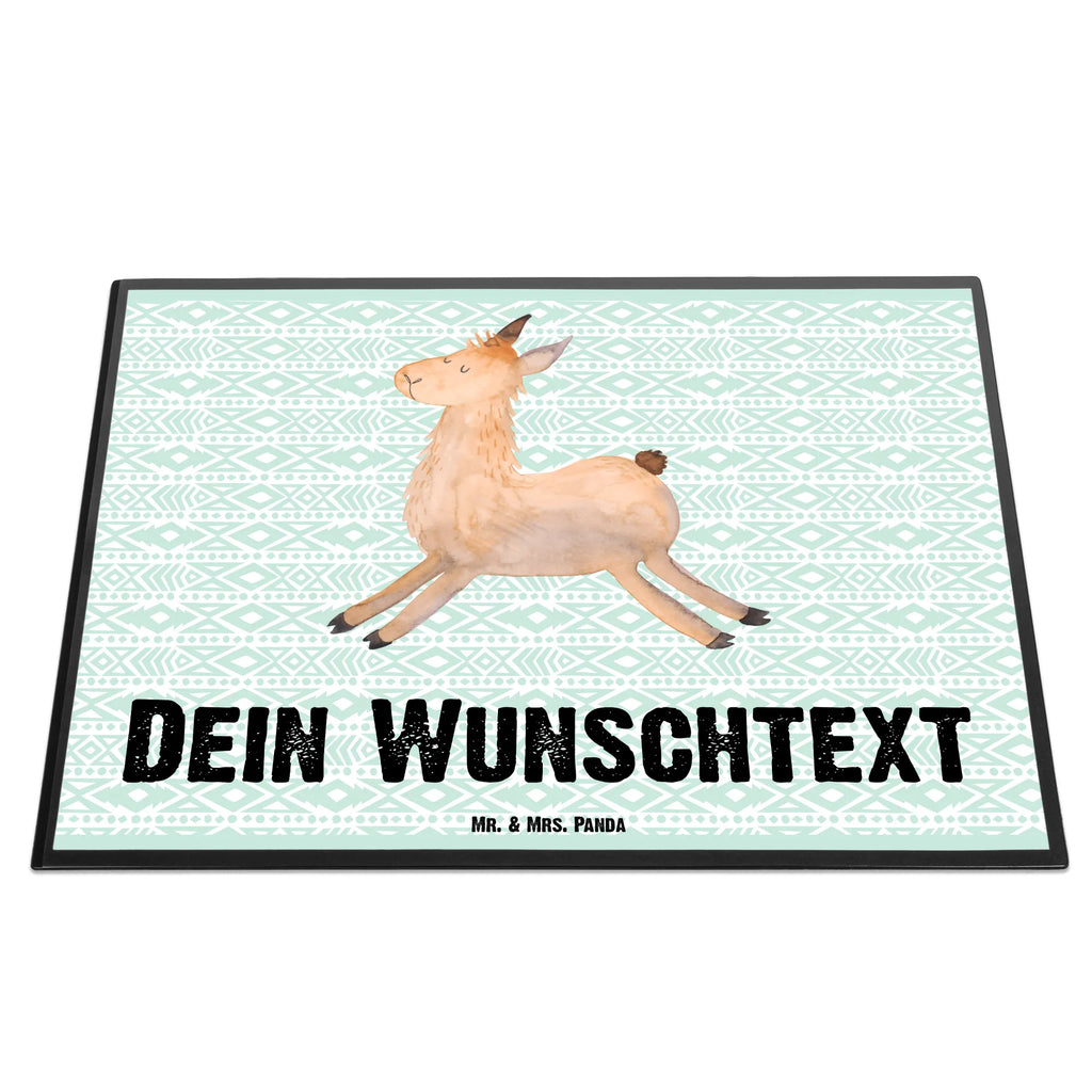 Personalisierte Schreibtischunterlage Lama springend Namensaufdruck, Schreibtisch Unterlagen mit Namen, Selbst gestalten, Schreibunterlage mit Namen, Personalisierte Schreibtischauflage, Namenspersonalisierung, Personalisierte Schreibtisch Unterlagen, Personalisierte Schreibunterlage, Schreibtischauflage mit Namen, Lama, Alpaka, Start, Abitur, Happy day, Glück, Prüfung, Freundin, Neustart, Lieblingstag, guten Morgen, fröhlich, Lamas, Liebeskummer