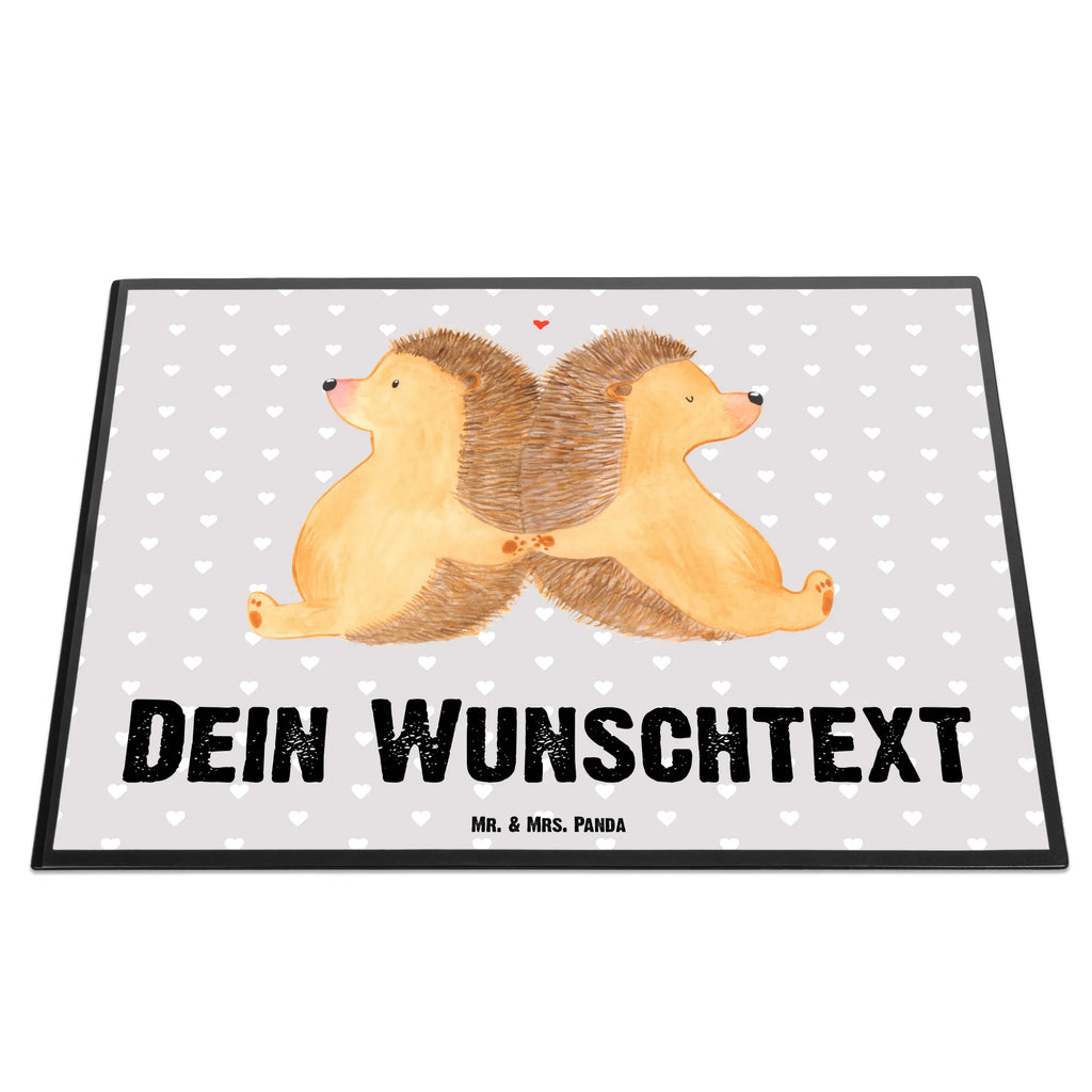 Personalizowana podkładka pod biurko Jeże trzymające się za łapki Miłość, partner, przyjaciel, przyjaciółka, mąż, żona, wesele, zaręczyny, prośba o rękę, prezent miłosny, rocznica, dzień ślubu