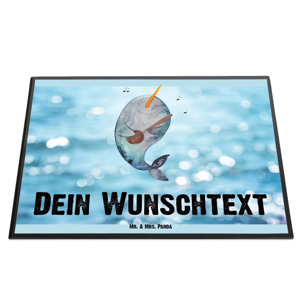 Personalised desk pad narwhal guitar Seafood, aquatic animals, ocean, sea, fish, shells, corals, reef, whale, narwhal, sea urchin, lobster, platypus, turtle, manatee, crocodile, orca, shrimp, gifts for seafood lovers, water world, underwater animals, underwater world, vacation, deep sea, seafood fans, gift ideas, seafood decoration, seafood posters, dancing, frustration, talks, guitar, problem solving, problems