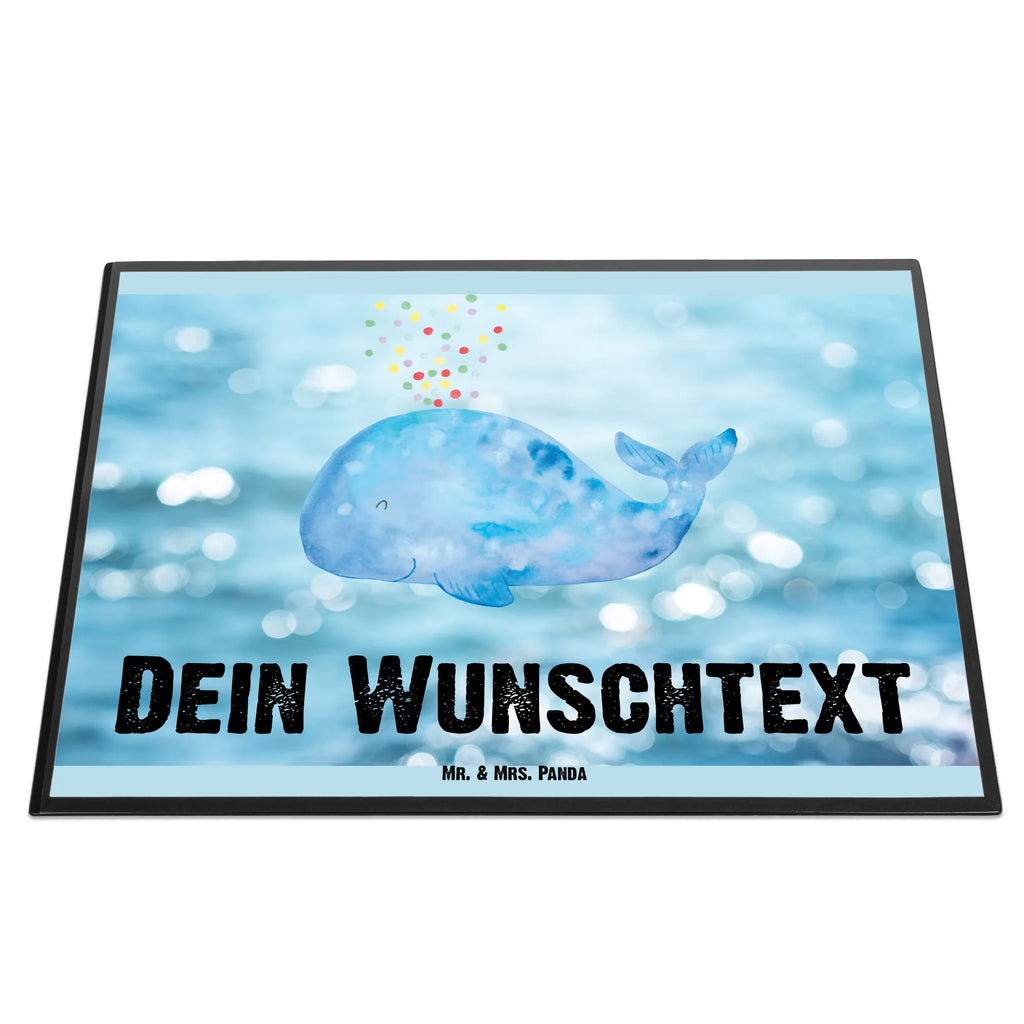 Personalised desk pad whale confetti Seafood, aquatic animals, ocean, sea, fish, shells, corals, reef, whale, narwhal, sea urchin, lobster, platypus, turtle, manatee, crocodile, orca, shrimp, gifts for seafood lovers, water world, underwater animals, underwater world, vacation, deep sea, seafood fans, gift ideas, seafood decoration, seafood posters, birthday, separation, whales, motivation, new start, period of life, confetti, new beginning, losing weight, diet, Whale