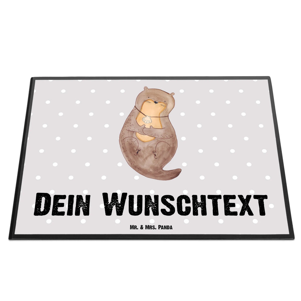 Personalisierte Schreibtischunterlage Otter mit Muschelmedaillon Schreibtisch Matte, Personalisierte Schreibtischauflage, Personalisierte Schreibtisch Unterlagen, Selbst Gestalten, Schreibtisch Unterlagen mit Namen, Namensaufdruck, Schreibunterlage mit Namen, Personalisierte Schreibunterlage, Namenspersonalisierung, Schreibtischauflage mit Namen, Otter, Fischotter, Seeotter, Grübeln, Motivation, Otterliebe, Tagträumen, Büro, Träumen