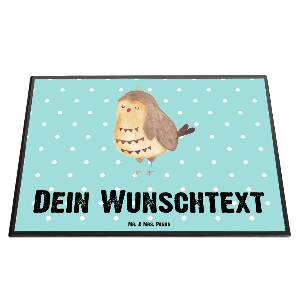 Personalised desk pad Owl Satisfied owl, forest animal, bird, nocturnal, gift ideas, birthday present, illustrated, funny, romantic gift, owl decor, Owl deco, Pun funny, Love saying, Romantic, Owl, Saying beautiful, Owl saying, Wedding anniversary gift