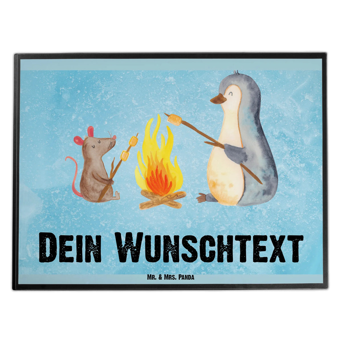 Personalised desk pad Penguin campfire Penguin, North Pole, Winter, Penguins, fire, office, work, campfire, everyday office life, marshmallows, barbecue, mouse, love, penguins, motivation, life motto, job, life, new start, life motivation