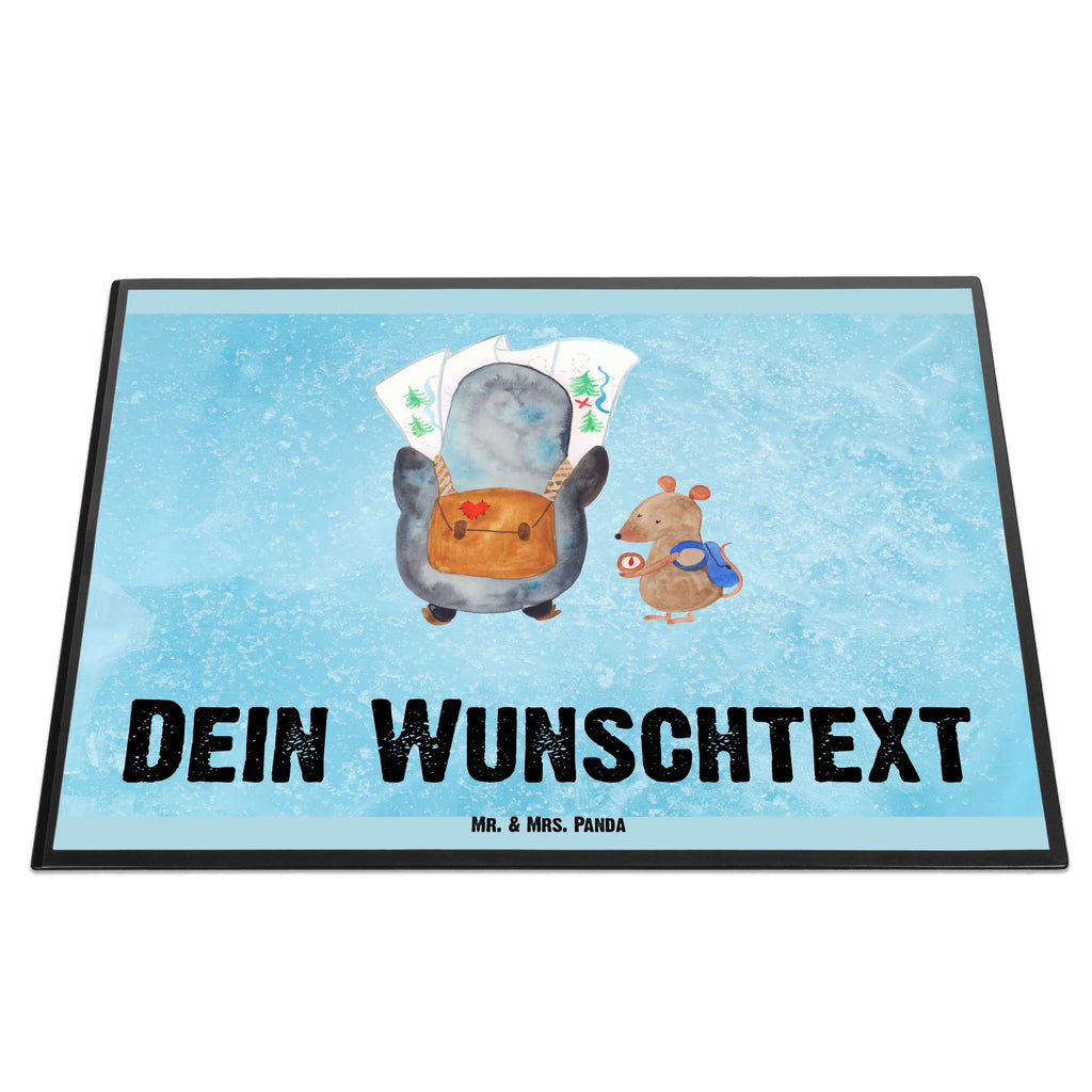 Personalisierte Schreibtischunterlage Pinguin & Maus Wanderer Schreibtisch Unterlagen mit Namen, Personalisierte Schreibtischauflage, Schreibtischauflage mit Namen, Namenspersonalisierung, Schreibunterlage mit Namen, Personalisierte Schreibtisch Unterlagen, Personalisierte Schreibunterlage, Namensaufdruck, Selbst gestalten, Pinguin, Roadtrip, Abenteuer, wandern, Abenteurer, Pinguine, Wanderlust, Ausflug