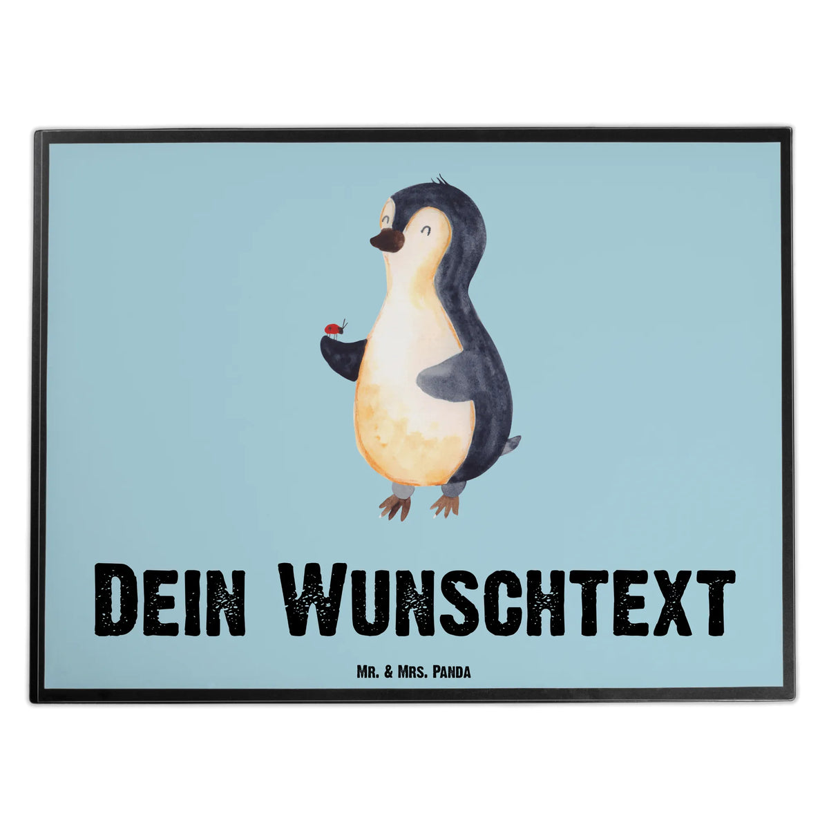 Personalised desk pad Penguin ladybug Penguin, North Pole, Winter, Penguins, joy, happiness, love, joy of life, wonder, penguins, ladybird