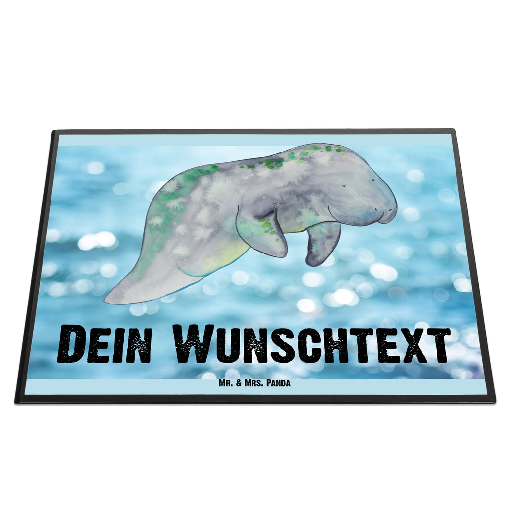 Personalised desk pad manatee Relax Seafood, aquatic animals, ocean, sea, fish, shells, corals, reef, whale, narwhal, sea urchin, lobster, platypus, turtle, manatee, crocodile, orca, shrimp, gifts for seafood lovers, water world, underwater animals, underwater world, vacation, deep sea, seafood fans, gift ideas, seafood decoration, seafood posters, losing weight, diet, manatees, sweets, diet mania, food, sugar