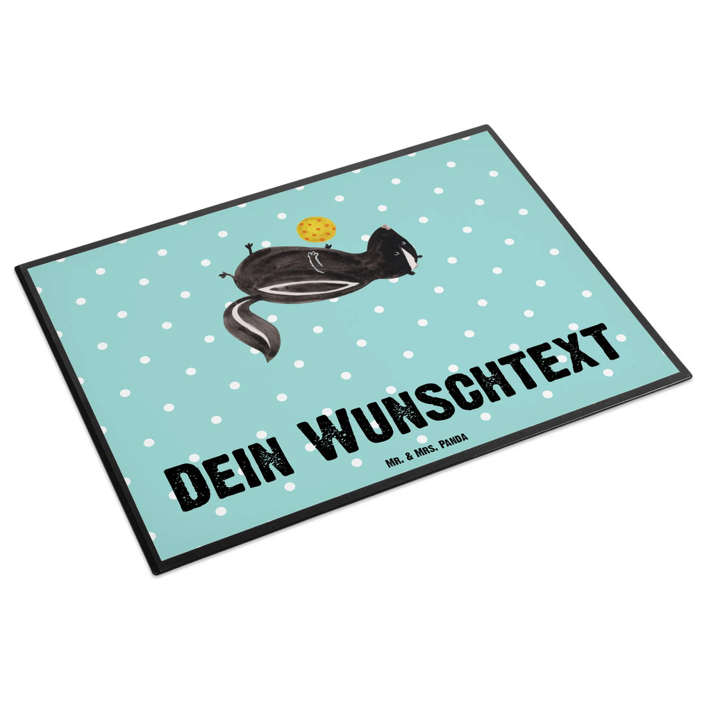 Personalisierte Schreibtischunterlage Stinktier Ball Schreibtisch Unterlagen mit Namen, Selbst gestalten, Schreibtischauflage mit Namen, Personalisierte Schreibtischauflage, Namenspersonalisierung, Personalisierte Schreibunterlage, Namensaufdruck, Schreibunterlage mit Namen, Personalisierte Schreibtisch Unterlagen, Stinktier, Skunk, Stinki, verspielt, Stinker, Weisheit, Raubtier, Wildtier