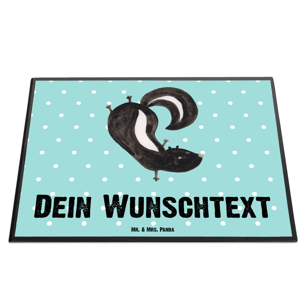 Personalised desk pad skunk handstand Skunk, skunk, predator, playground, stink, playful, wild animal, child