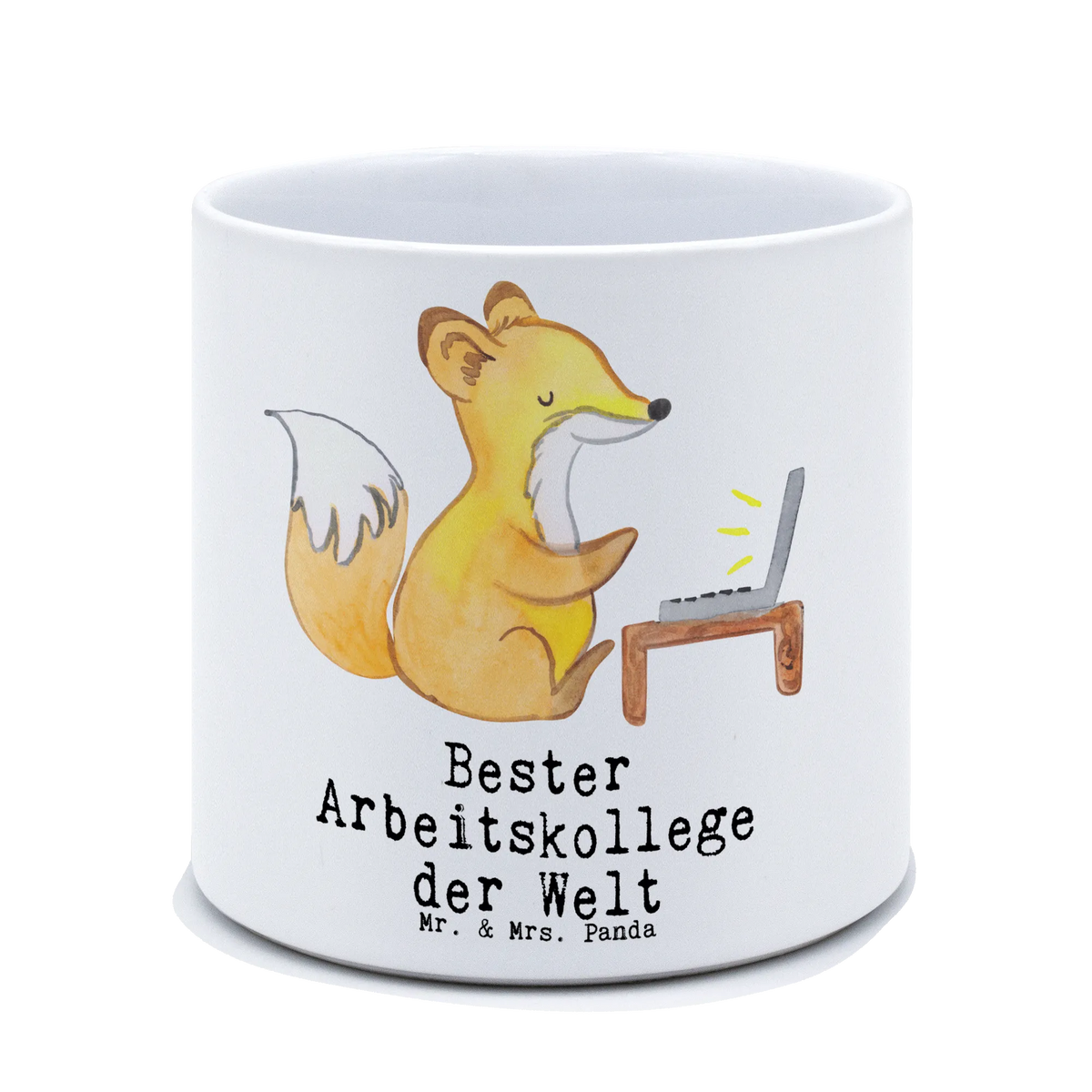 XL flower pot Fox Best colleague in the world for, thank you, gift, giving, birthday, birthday present, gift idea, souvenir, make you happy, gift tip, Work colleague, colleague, employee, farewell gift, retirement, fellow worker, profession, work, office