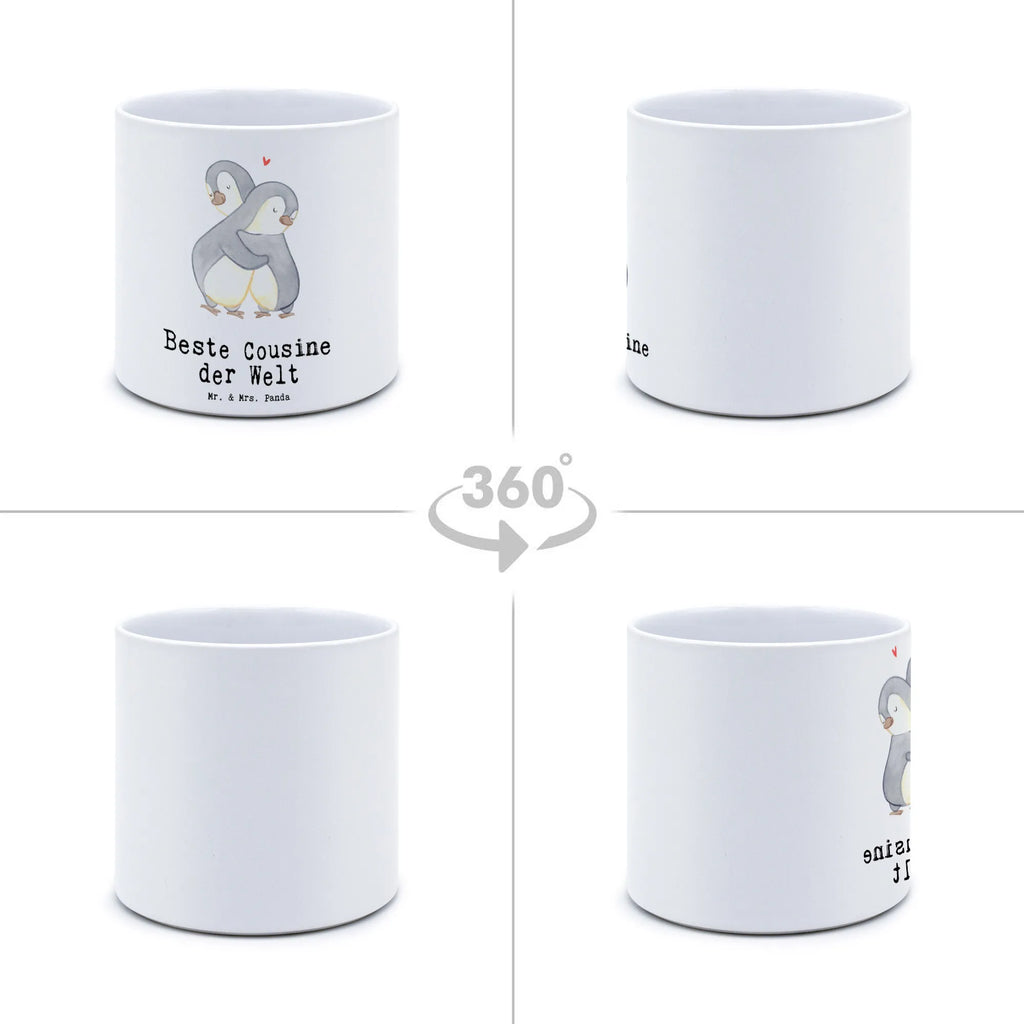 XL flower pot penguin best cousin in the world for, thank you, gift, giving, birthday, birthday present, gift idea, souvenir, make you happy, gift tip, relatives, cousin, Cousin, daughter of aunt, daughter of uncle, family