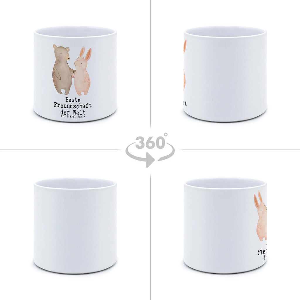 XL flower pot Hare Best Friendship in the World for, thank you, gift, giving, birthday, birthday present, gift idea, souvenir, make you happy, gift tip, friends for life, bae, dude, boyfriend, girlfriend, clique, friendship, friends, bff, best friends