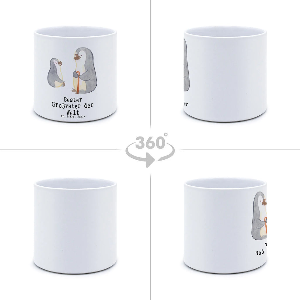 XL donica pingwin Najlepszy dziadek na świecie dla, Dziękuję, Prezent, Wręczyć, Urodziny, Prezent urodzinowy, Pomysł na prezent, Podziękować, Upominek, Sprawić radość, Tip na prezent