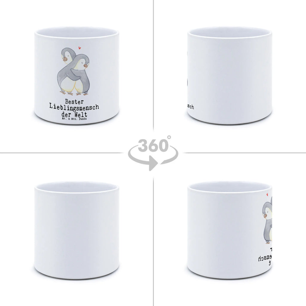 XL donica Pingwin Najlepszy ulubiony człowiek na świecie dla, Dziękuję, Prezent, Wręczyć, Urodziny, Prezent urodzinowy, Pomysł na prezent, Podziękować, Upominek, Sprawić radość, Tip na prezent