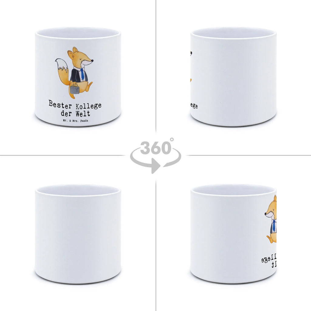 XL flower pot Fox Best colleague in the world for, thank you, gift, giving, birthday, birthday present, gift idea, souvenir, make you happy, gift tip, employee, work, fellow worker, Work colleague, retirement, colleague, office, farewell gift, profession