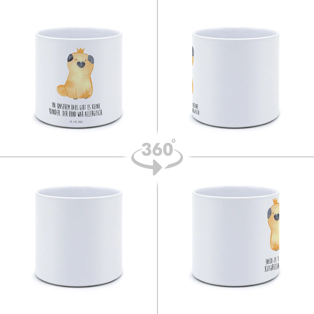 XL flower pot pug Crown dog, mutt, hound, woof, dog mama, dog breed, love dogs, love for dogs, dog decorative items, bag with dog print, funny gifts for dog owners, what do you give a dog lover, Christmas gifts for dogs, gifts for dogs, dog sayings, allergic, dog owners. Saying, childless, Pug, funny, house rules