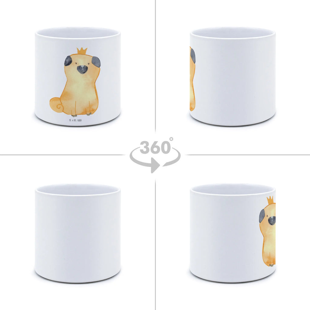 XL flower pot pug Crown dog, mutt, hound, woof, dog mama, dog breed, love dogs, love for dogs, dog decorative items, bag with dog print, funny gifts for dog owners, what do you give a dog lover, Christmas gifts for dogs, gifts for dogs, dog sayings, allergic, dog owners. Saying, childless, Pug, funny, house rules