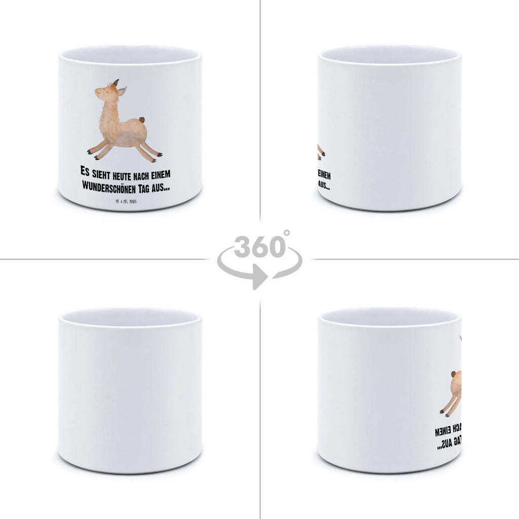 XL flower pot lama Jump Llama, llama, alpaca, trendy animal, graduation, exam, girlfriend, llamas, Lama, happy day, happy, good morning, luck, heartache, start, favourite day, new start