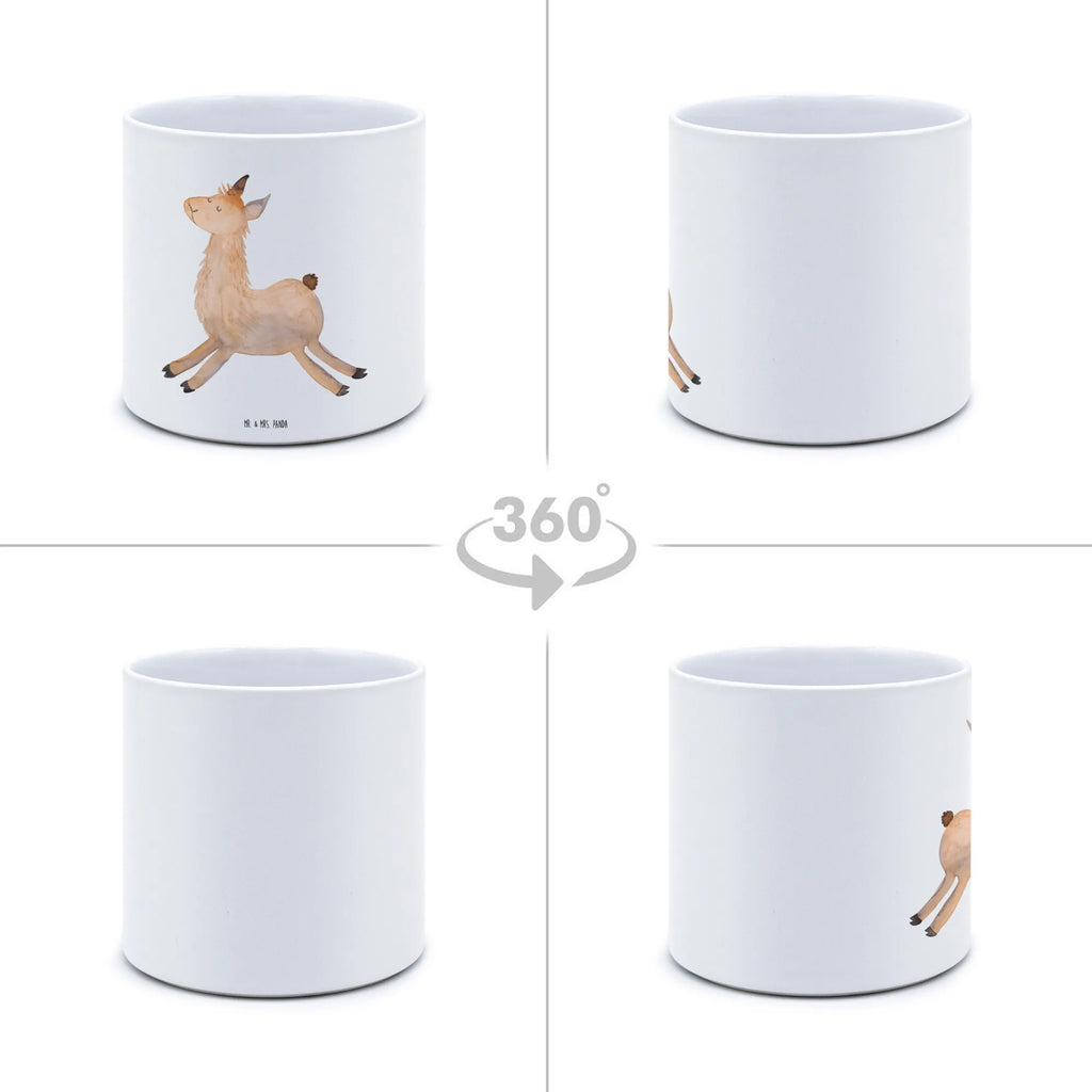 XL flower pot lama Jump Llama, llama, alpaca, trendy animal, graduation, exam, girlfriend, llamas, Lama, happy day, happy, good morning, luck, heartache, start, favourite day, new start