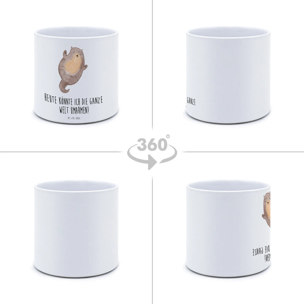 XL flower pot otter Embrace otter, marten, sea otter, European otter, water mammal, aquatic animal, baby otter, predator, water, otter gifts, animal lover, gift ideas for animal lovers, animal, mammal, water animal, gifts for people in love, Otter Sea Otter Lake Otter