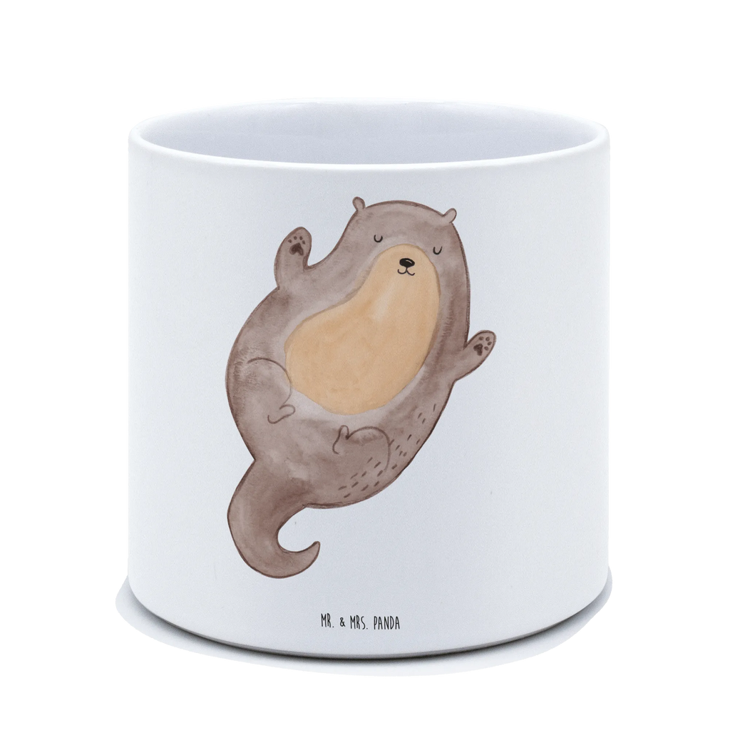 XL flower pot otter Embrace otter, marten, sea otter, European otter, water mammal, aquatic animal, baby otter, predator, water, otter gifts, animal lover, gift ideas for animal lovers, animal, mammal, water animal, gifts for people in love, Otter Sea Otter Lake Otter