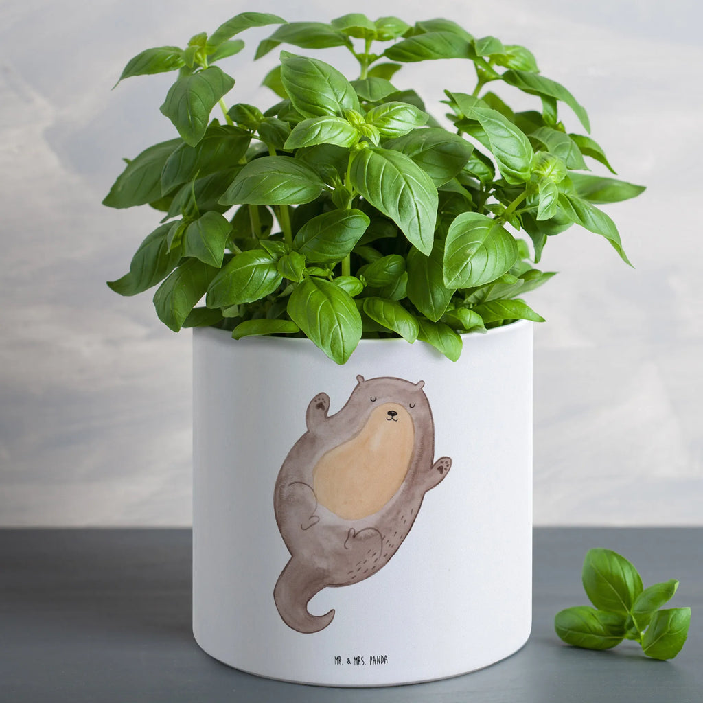XL flower pot otter Embrace otter, marten, sea otter, European otter, water mammal, aquatic animal, baby otter, predator, water, otter gifts, animal lover, gift ideas for animal lovers, animal, mammal, water animal, gifts for people in love, Otter Sea Otter Lake Otter