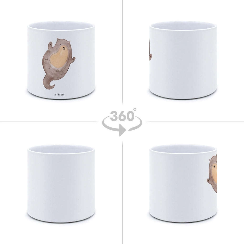 XL flower pot otter Embrace otter, marten, sea otter, European otter, water mammal, aquatic animal, baby otter, predator, water, otter gifts, animal lover, gift ideas for animal lovers, animal, mammal, water animal, gifts for people in love, Otter Sea Otter Lake Otter