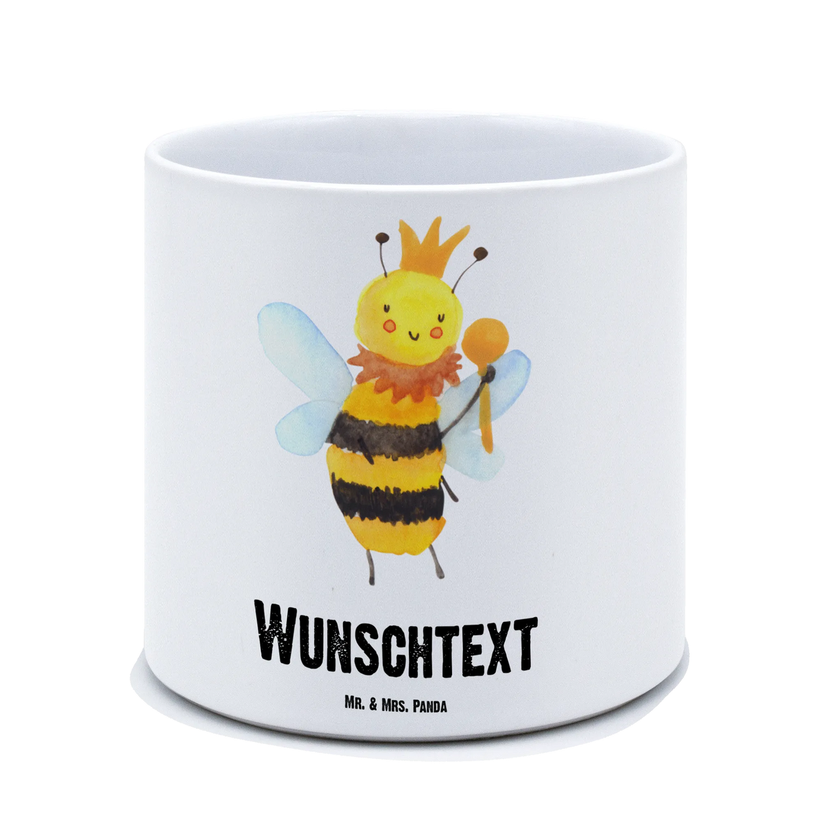 Personalised XL flower pot bee king wasp, bumblebee