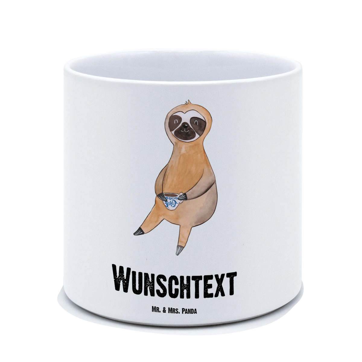 Personalised XL flower pot sloth Coffee trend animal, first coffee, lazy, favourite animal, connoisseur, morning grumbler, early riser, coffee cup