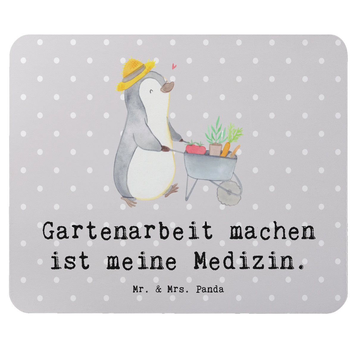 Mouse mat penguin gardening