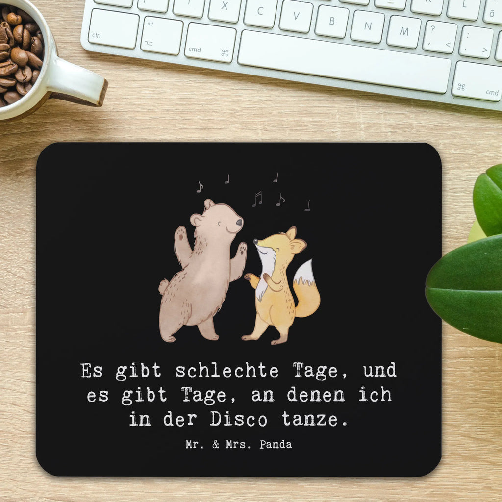 Mouse mat Bear &amp; Fox disco Computer zubehör, Mousepad, Mauspad Büro, Mauspad, Büroausstattung, Einzigartiges Mauspad, Mausunterlage, Designer Mauspad, Arbeitszimmer, PC Zubehör, Geschenk, Sport, Sportart, Hobby, Schenken, Danke, Dankeschön, Auszeichnung, Gewinn, Sportler, Clubs, Disco, Tanzstimmung, Nachtclub, Clubbing, Feiern, Tanzen