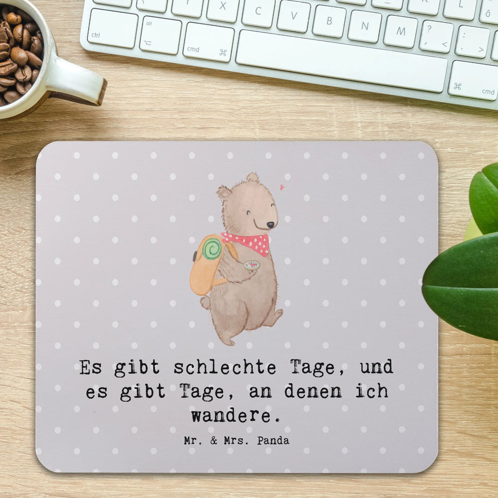 Mouse mat bear Hike fun, Student, Gift, PC, Study, Motif, Office, Mouse Pad, Mouse, Print, saying, mousepad, Work, Pad, sport, hobby, giving, thank you, award, profit, athlete, outdoor sports, Hiking, mountaineering, walking, discovering nature, winter tours, leisure sports