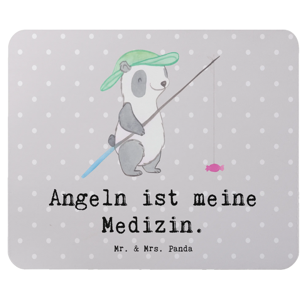 Mouse mat panda fishing